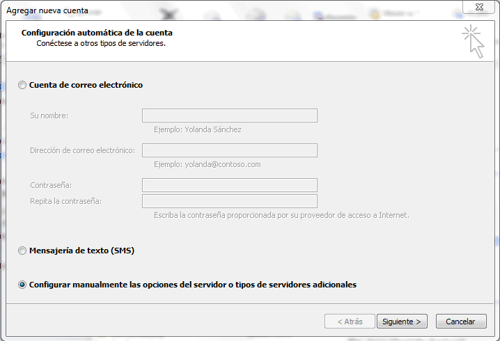 Acceso mediante Office Outlook 2010