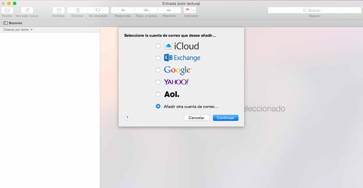 Accés mitjançant Apple Mail Accés mitjançant Apple Mail