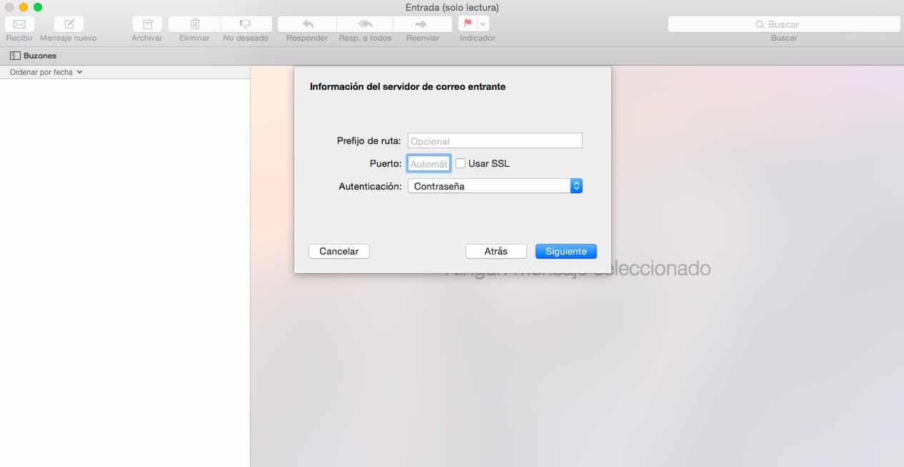 Acceso mediante Apple Mail 4