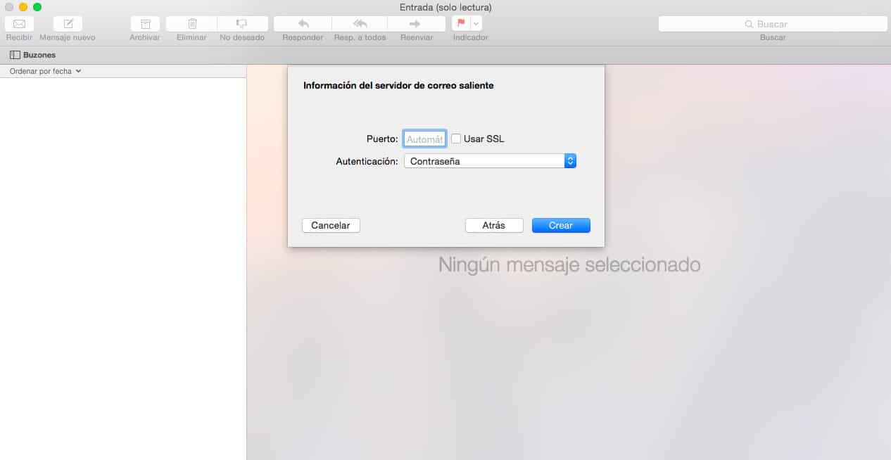 Acceso mediante Apple Mail 6