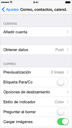 Acceso desde un iPhone