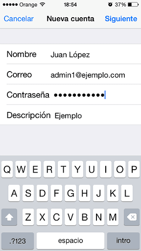 Acceso desde un iPhone 3